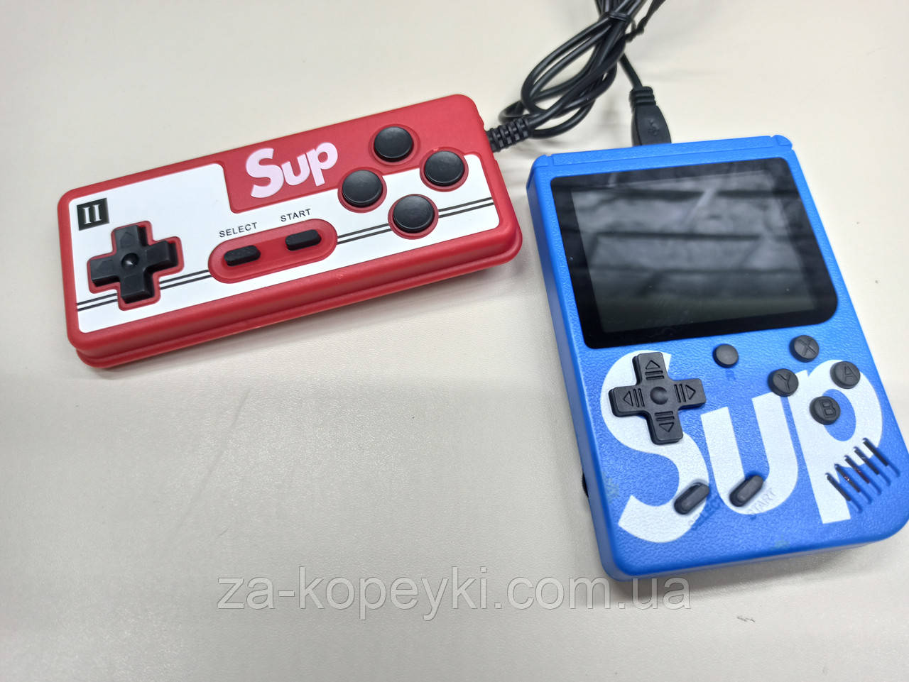 Ретро ігрова приставка (Ігрова консоль) Game Box sup 400 ігор в 1 + джойстик Blue, фото 1