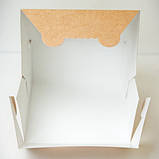 Коробка для торта "Крафт" з віконцем 17*17*9 см, фото 2