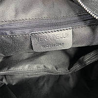 Жіноча італійська шкіряна сумка шоппер на плече Vera Pelle чорна, фото 9