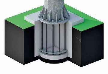 Анкерне підстава для встановлення опор освітлення