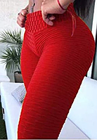 Жіночі штани, Спортивні легінси пушап, штани антицелюлітні червоні S