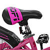 Двоколісний дитячий велосипед рожевий для дівчинки від 3 років з страхувальними колесами, фото 3
