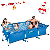 Каркасный бассейн прямоугольный Intex, 300 х 200 х 75 см, серия Small Frame