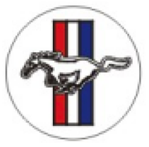 Захисні ковпачки на ніпеля Ford Mustang (Форд Мустанг) 4 шт Білий фон Хром, фото 2