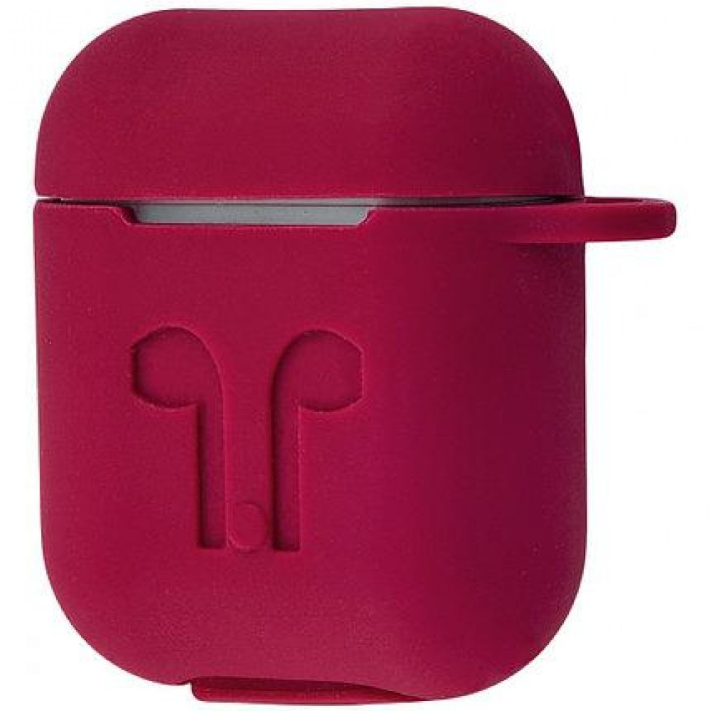 Чохол для навушників AirPods 1/2 марсала, фото 1