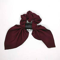 Резинка для волос Твилли с платком из костюмной ткани Бордовый