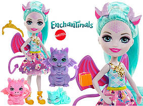 Кукла Енчантімалс сум'я дракона Enchantimals Deanna dragon gjx 43 Dragon сім'ї Enchantimals Royals