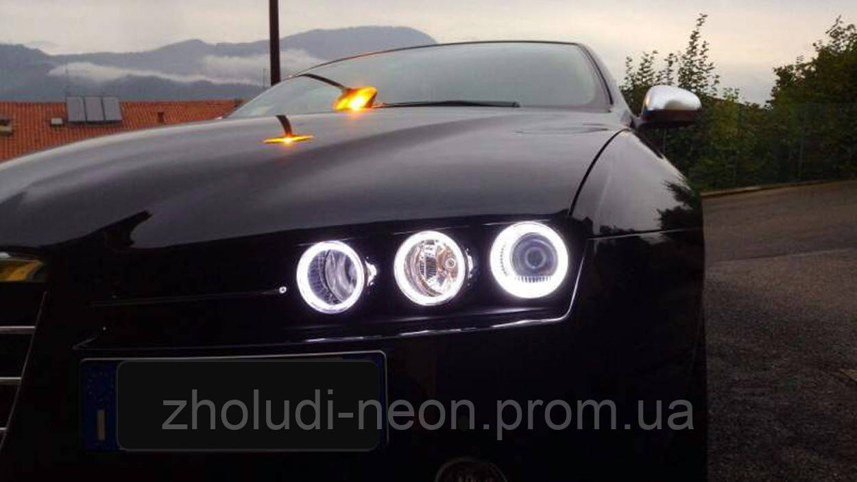 Ангельські очі на Альфа Ромео-Alfa Romeo з гнучкого неону.12 кольорів у наявності., фото 1
