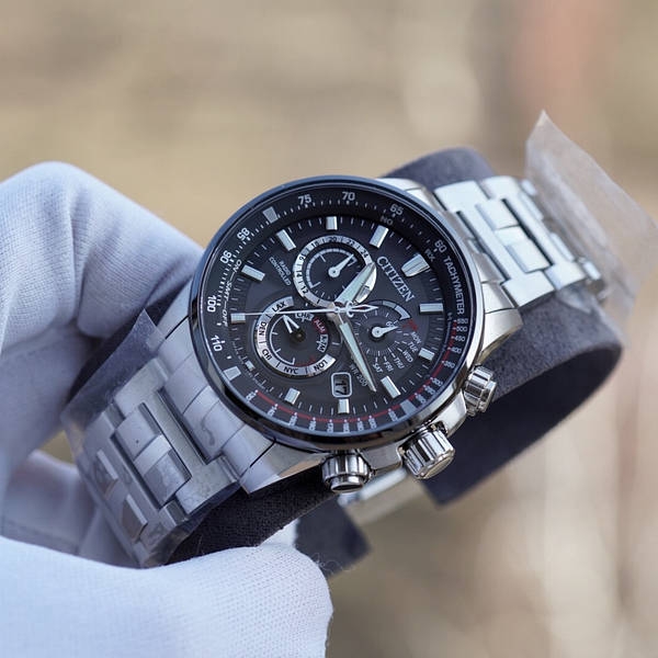 Citizen AT4129 57H Eco Drive PCAT Perpetual Chronograph Sapphire Dealer Time 665110156