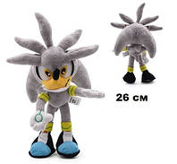 Мягкая игрушка Соник Сильвер Серая тень Sonic the Hedgehog Silver SS 04.04