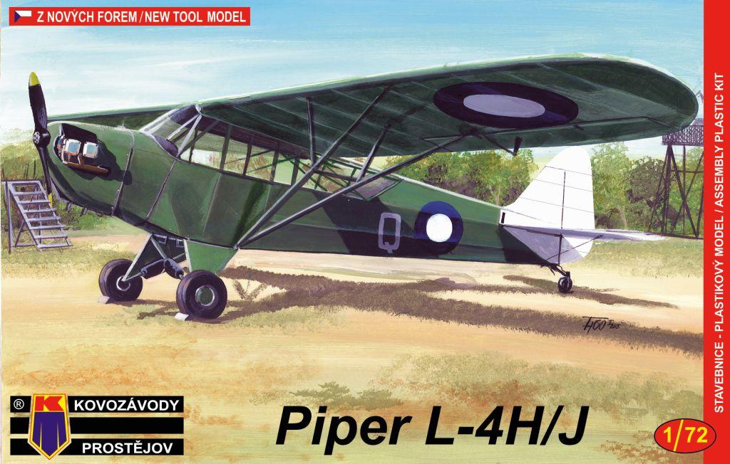 Пластикова модель 1/72 Kovozavody Prostejov 0043 американський легкий літак Piper L-4H/J, фото 1