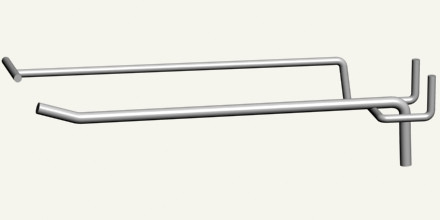 Гачок одинарний із цінником на перфорацію, довжина 100 мм