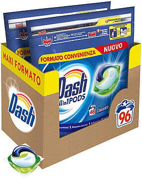 Капсули для прання універсального білизни Dash Classico 3 в 1 96 шт