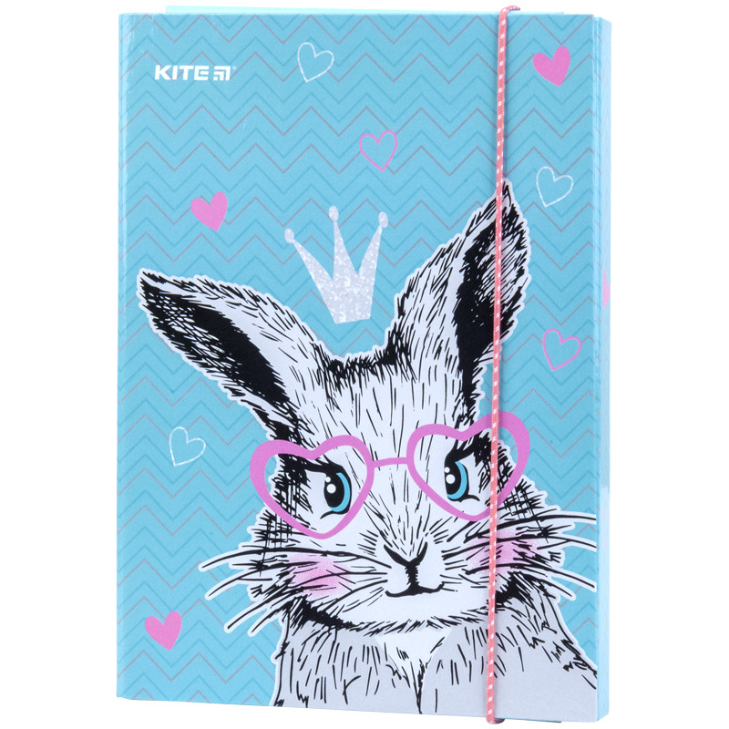 Папка для зошитів на гумках Kite Cute Bunny K21-210-1, В5