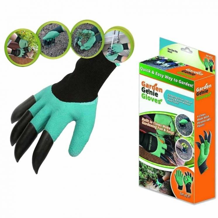 Садові рукавички Garden Gloves з кігтями, рукавички для садівництва, городу, землі