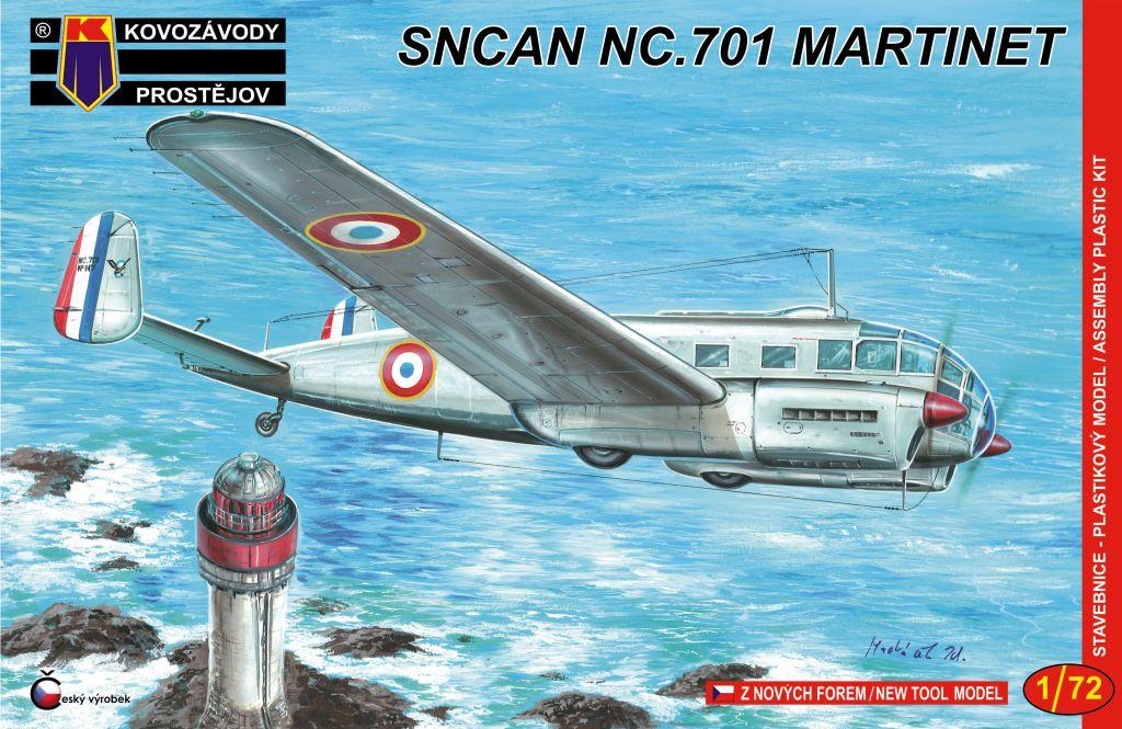 Пластикова модель 1/72 Kovozavody Prostejov 0054 транспортний літак NC.701 Martinet France,Poland,Sweden