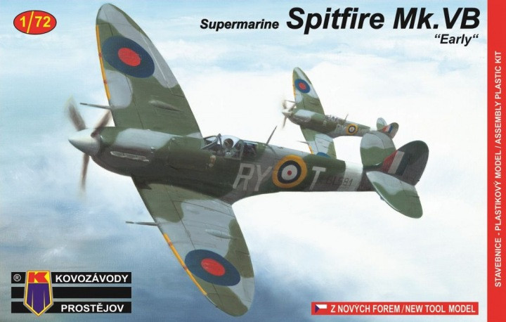 Пластикова модель 1/72 Kovozavody Prostejov 0058 британський винищювач Supermarine Spitfire Mk.VB Cz.pilots