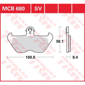 Мотоколодки TRW MCB680 аналог FDB2050 /BREMBO 07BB24SA / EBC FA407 /Braking BR806 /SBS 703, фото 4