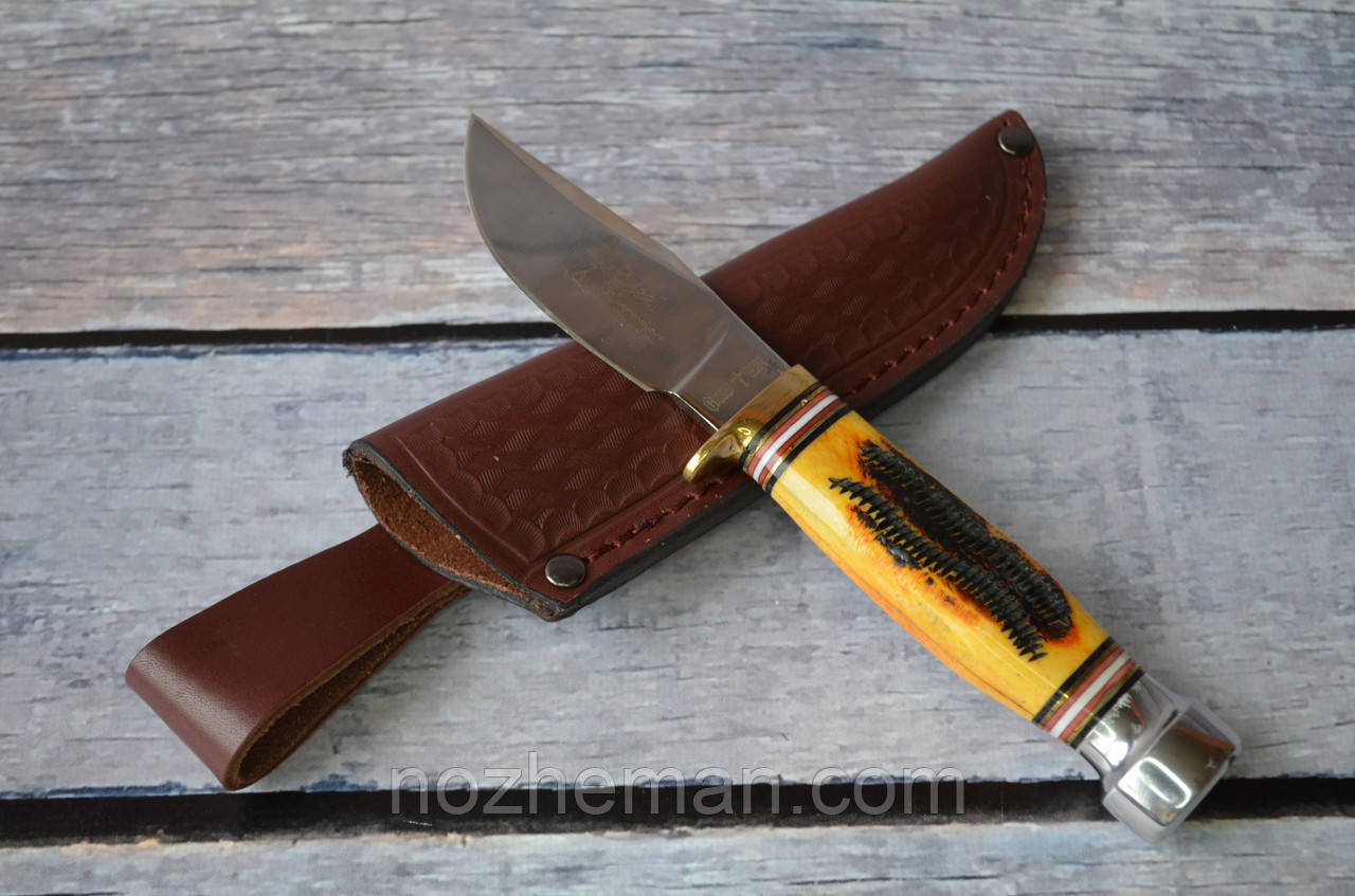 Ніж нескладною Самурай, рукоять кістка буйвола, фото 1