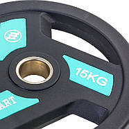 Диски 51 мм 15 кг (диски) поліуретанові Zelart, фото 2