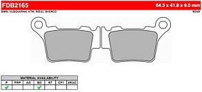 Мотоколодки FERODO FDB2165SG BREMBO 07BB27SD /TRW MCB743 / EBC FA368 /Braking 891CM44 /SBS 791, фото 5