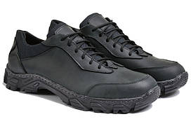 Чоловічі шкіряні кросівки великих розмірів Taurus Force Black р. 46 47 48 49 50