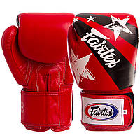 Перчатки боксерские кожаные FAIRTEX BGV1N NATION PRINT 10-16унций цвета в ассортименте 10 унции