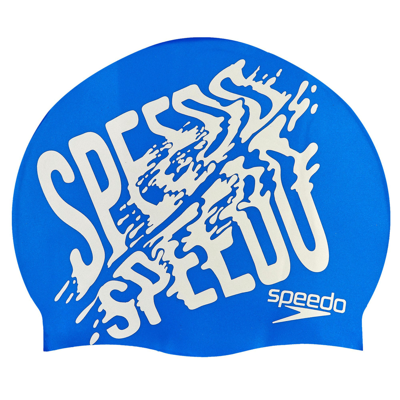 Шапочка для плавания SPEEDO SLOGAN PRINT 808385B957 синий-серый - фото 1 - id-p1373641583