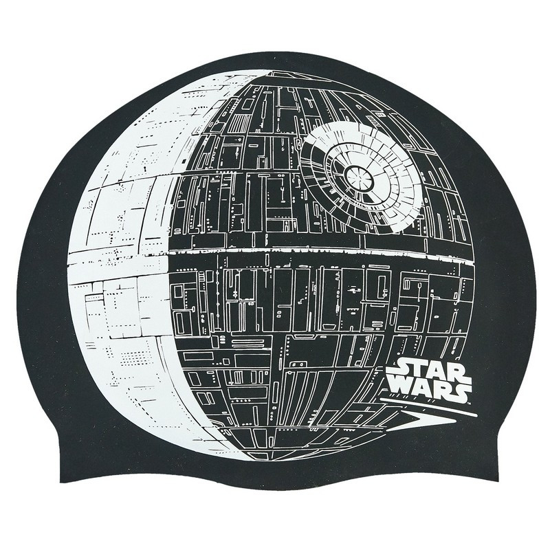 Шапочка для плавания SPEEDO SLOGAN PRINT 808385C852 Star Wars Death Star черный-серый - фото 2 - id-p1373640939