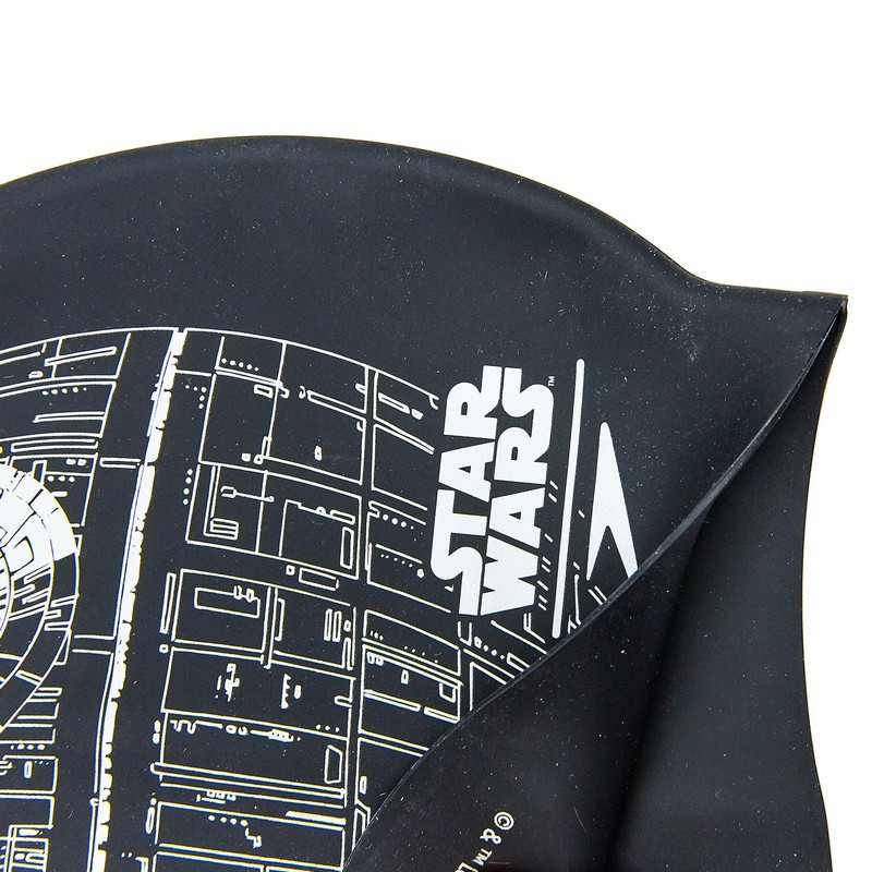 Шапочка для плавания SPEEDO SLOGAN PRINT 808385C852 Star Wars Death Star черный-серый - фото 3 - id-p1373640939