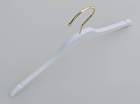 Довжина 38 cм. Вішаки пластмасові серія "Perfetto" білого кольору, глянцеві , Mainetti Group Італія, фото 2
