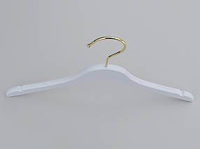 Довжина 38 cм. Вішаки пластмасові серія "Perfetto" білого кольору, глянцеві , Mainetti Group Італія, фото 3