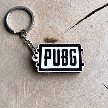 "ПУБГ / PUBG" брелок дерев'яний двосторонній з уф-друком
