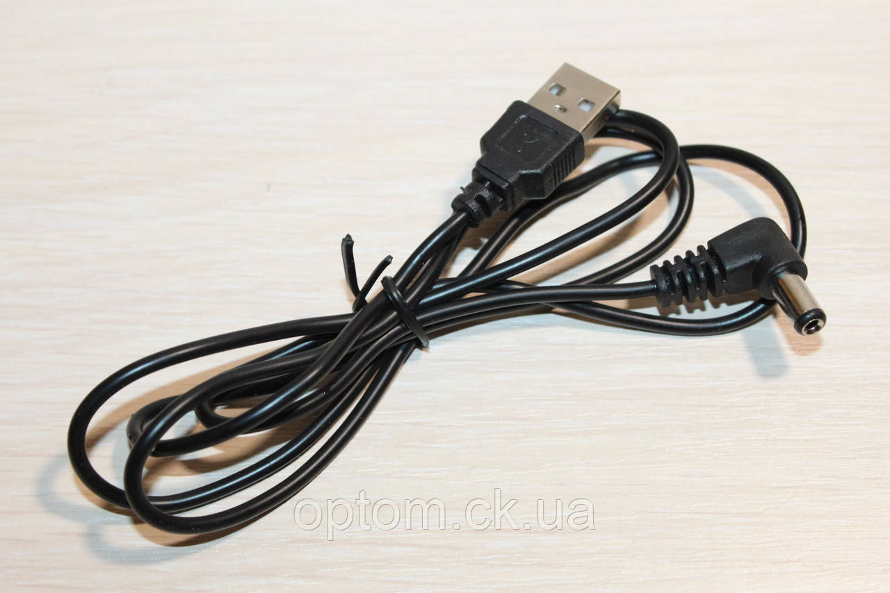 Кабель USB — 5,5mm Кутовий (живлення 5V) 1m