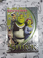 Расскраска дитячий А5 Shrek , білий фон, наклейки