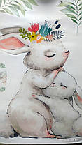 Вінілові інтер'єрні наклейки на стіну, вікна, двері "Кролиця з кроликом" 70см*40м (лист 40*60см), фото 3