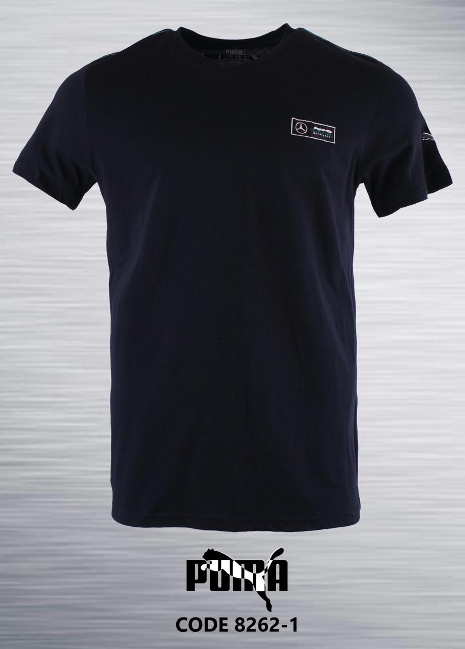 Чоловіча батальна однотонна трикотажна футболка Puma Mercedes
