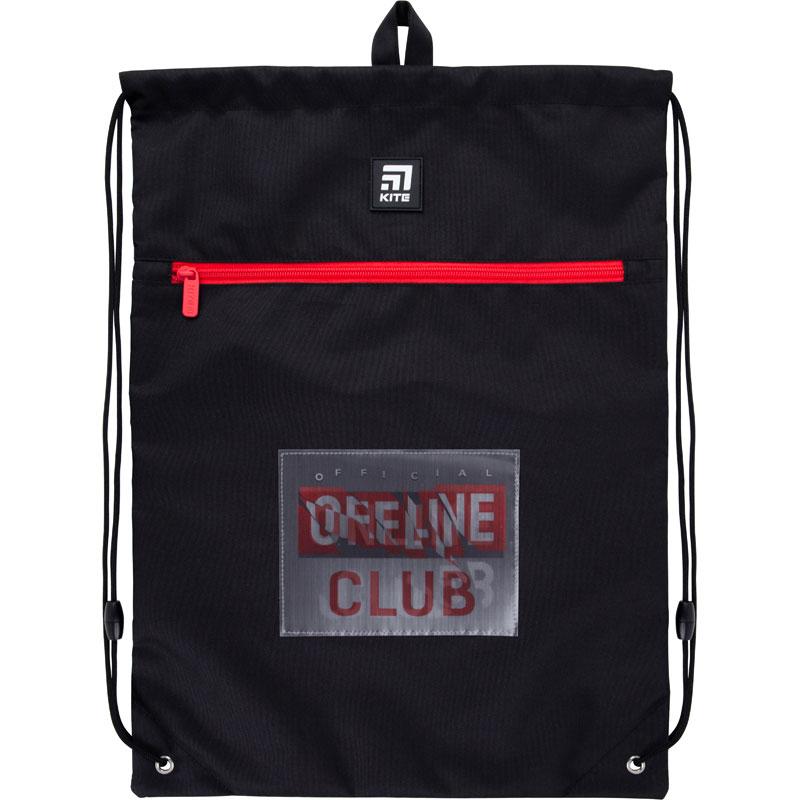 Сумка для взуття з кишенею Kite Education (K21-601L-3) 128 г 49x36 см чорний
