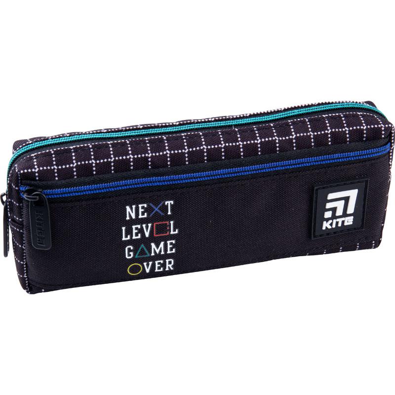 Пенал Kite (K21-647-4) 45 г 19,5x5,5x3,5 см чорний, принт, фото 1
