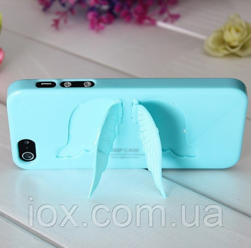 Чохол-підставка SGP пластиковий Крила ангела блакитний для Iphone 5/5s/5c