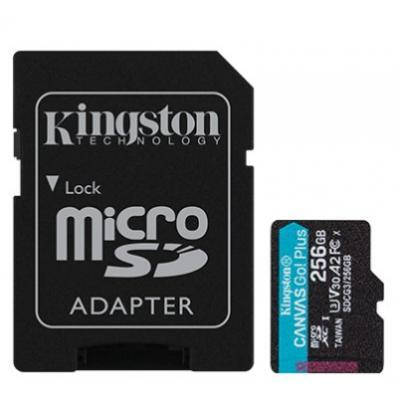 Карта памяти MicroSDXC 256GB UHS-I U3 Class 10 Kingston Canvas Go! Plus R170/W90MB/s + Adapter SD, фото 2