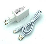 Мережевий зарядний пристрій Sunpin DC-02 Super Fast 22.5W (5V / 4.0A / 1USB) + кабель Type C White, фото 3