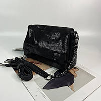 Жіноча замшева сумка на та через плече з лазерної обробки Farfalla Rosso, фото 8