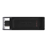 Флешка USB 3.2 64GB Type-C Kingston DataTraveler 70 Black (DT70/64GB)
