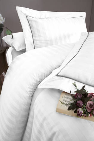 Набір постільної білизни First Choice DELUXE Satin "NOVEL LINE / beyaz" DLX 21, фото 3