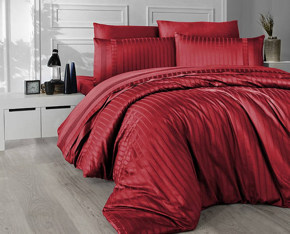 Набір постільної білизни First Choice DELUXE Satin "NEW TREND / kirmizi" DLX 66, фото 1