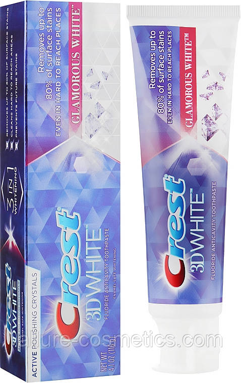 Відбілююча зубна паста Crest 3D White Glamorous white toothpaste 107гр
