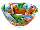 Дитячий набір скляного посуду для годування Хороший Динозавр 5 предметів Metr+, фото 3