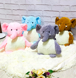 Іграшка + пледик + подушка + муфта Слоник 4 в 1 розмір пледика 120*160