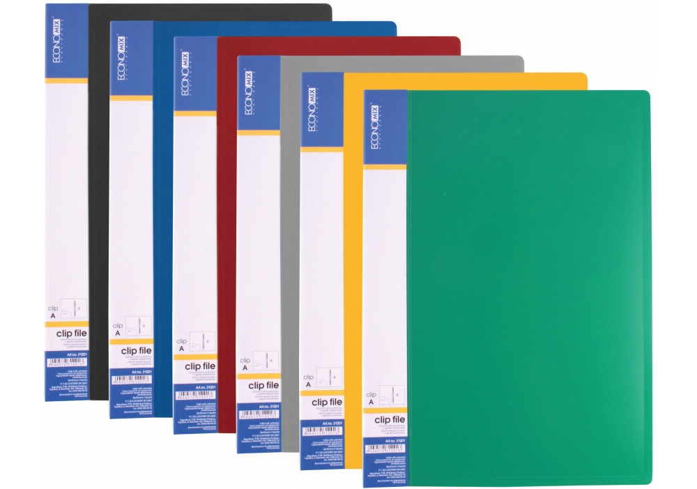Папка - швидкозшивач,А4 CLIP A, ECONOMIX E31201